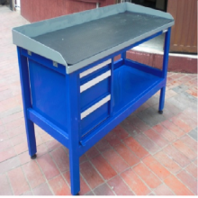 Mesa de Trabajo Pesado con Porta-Herramientas Azul